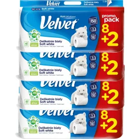   Тоалетна хартия Velvet без аромат 10 бр.