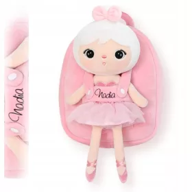   Раница Metoo с подвижна плюшена играчка балерина с име за детето