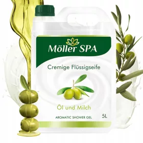    Möller SPA КРЕМ ДУШ ГЕЛ МЛЯКО И МАСЛИНА ХИДРАТИРАЩО КАЧЕСТВО 5L