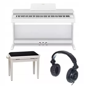    CASIO AP-270 WE DIGITAL ПИАНО + ДЪРВЕНА ПЕЯКА + СЛУШАЛКИ - КОМПЛЕКТ