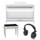  CASIO AP-270 WE DIGITAL ПИАНО + ДЪРВЕНА ПЕЯКА + СЛУШАЛКИ - КОМПЛЕКТ