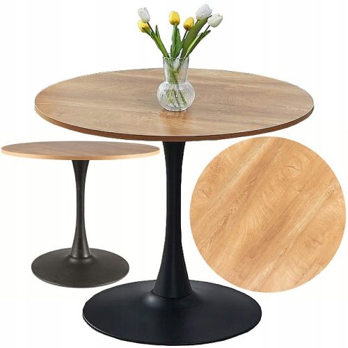  Кръгла маса Signal Tables 90 x 90 x 76см естествен дъб