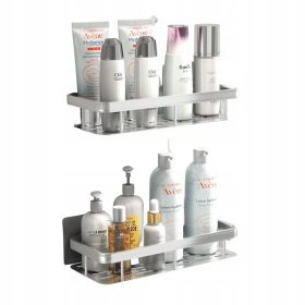   Рафт за баня - НЕПРОДУПЧАВАЩА ДУШ ЕТАЖЕРКА, НЕРЪЖДАЕМА ИНОКС, 2 бр