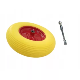    КОЛЕЛО КОЛЕЛО ЗА КОЛИЧКА BARRORROW, ПЪЛНО, БЕЗКАМЕРНО + ОС 380 mm