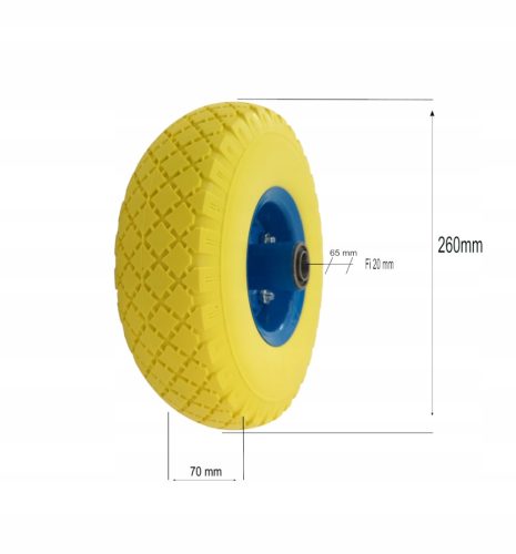  КОЛЕЛО ПЪЛТО КОЛЕЛО ЗА КОЛИЧКА BARRORROW 260 mm 10x3.00-4