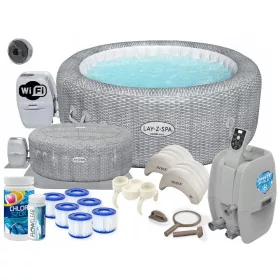   Джакузи - Кръгъл надуваем хидромасажен басейн Bestway 916 л + 11 други продукта