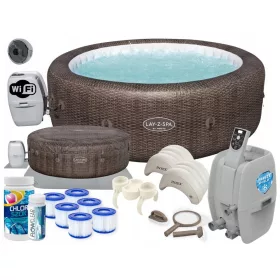   Джакузи - Bestway кръгъл надуваем хидромасажен басейн 1190 л + 11 други продукта