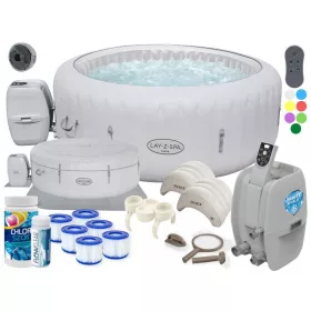   Джакузи - Bestway кръгъл надуваем хидромасажен басейн 806 л + 11 други продукта