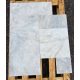 Комплект мраморни плочки Mugla White Tumbled French Pattern - бели - пъзел