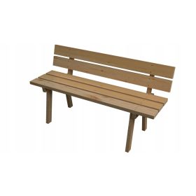   Градинска пейка - Дървена пейка с облегалка 130 х 41,5 см