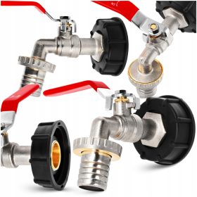    Кран за 1000l IBC резервоар ЗА MAUZER НА 1" МАРКУЧ | Щепсел за всмукателен клапан