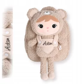    Раница Metoo със сваляща се плюшена играчка - Бежово плюшено мече