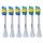  6x RAVEN ESOS005W глави за звукова четка за зъби, бели заместители