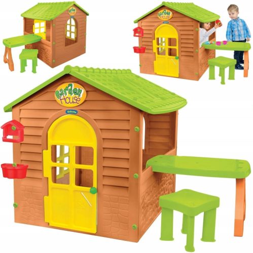 Градинска къщичка за игра - Mochtoys пластмасова детска къща 12 м +