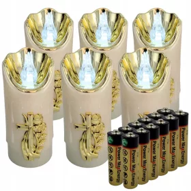   ГОЛЯМА LED ВЛОЖКА ЗА СВЕЩ НА БАТЕРИЯ ЗА СВЕЩИ 16СМ