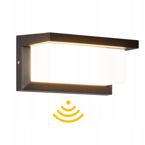 Градинска стенна лампа - Градинска стенна лампа Interlook бяла, черна, вграден 12 W LED източник