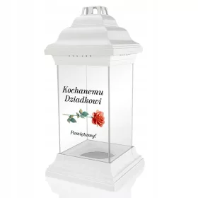   Персонализиран лампион за гроба на баба и дядо с устойчива основа