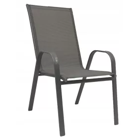   Градински стол - Градински стол Контрастен сив метал