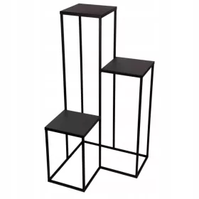   Стойка за цветя - Метална стойка за цветя Szpak черна 47x47x100 см