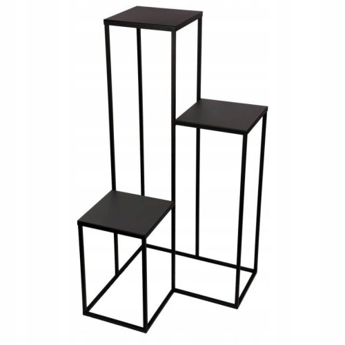 Стойка за цветя - Метална стойка за цветя Szpak черна 47x47x100 см