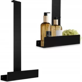    Rea Tori етажерка за баня черна 40x9,5x75,5 см