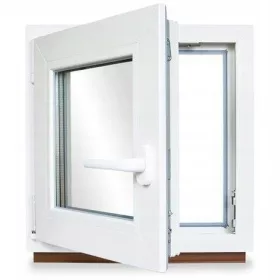   PVC ДОГРАМА RU лява 500x500 / 50x50 БЯЛА, ОТ РЪКА
