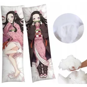   Възглавница - ВЪЗГЛАВНИЦА С КАЛЪФКА 150 X 50 CM DAKIMAKURA ANIME NEZUKO KAMADO DEMON SLAYER