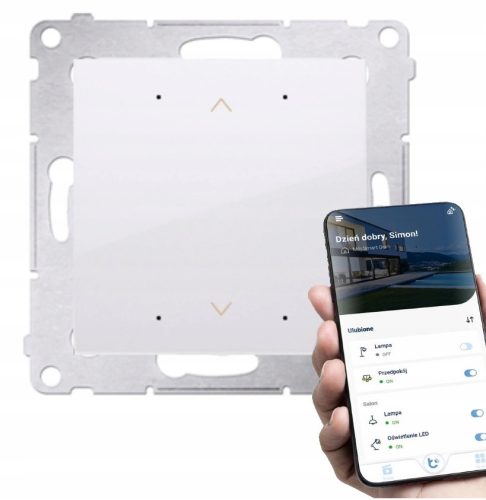 Превключвател за щора Wi-Fi управление Контакт Simon бял DEZ1W.01/11