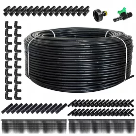    КАПКОВОД Градински маркуч за капково напояване ТРЪБА 25м+24ЕЛ.