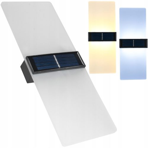  Градинска лампа Decorya бяла, черна, интегриран 1 W LED източник