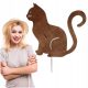  Котешка Градинска Декорация Метален Кортен За Цветя Уникална Отстъпка Декорация