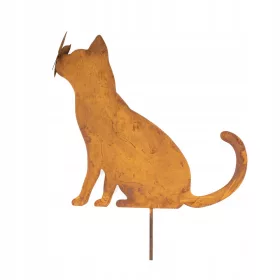    КОТКА ПЕПЕРУДА CORTEN МЕТАЛНИ ГРАДИНСКИ ДЕКОРАЦИИ ВЪНШНА СТОЯЩА ФИГУРКА