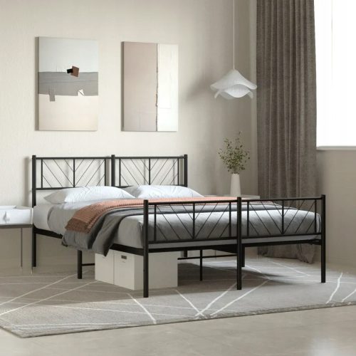  VidaXL 372198 метално легло 140x200 черно