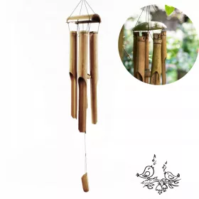    Бамбукови вятърни камбанки Висящи - релаксираща индонезийска мелодия