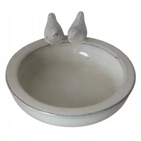    Поилка за птици, кремава, керамика, 29 см