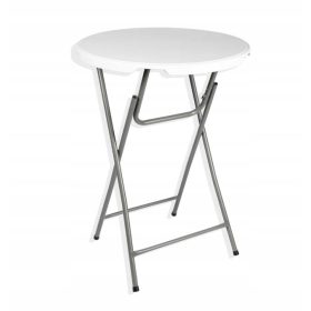   Градинска маса - Маса A4E, пластмасова, кръгла, 80 x 80 x 110 см