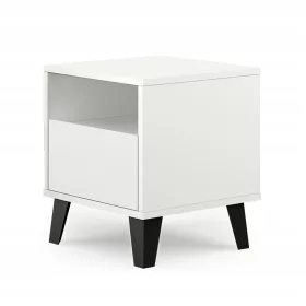    SCANDI СПАЛЕН ШКАФ 1S СПАЛНА МАСА 1 ЧЕКМЕДЖЕ БЕЛИ КРАКА