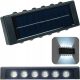  Градинска стенна лампа Decorya черна, интегриран 2 W LED източник