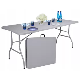   Градинска маса - eHoker маса, пластмасова, правоъгълна, 180 x 74 x 74 см