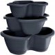  Комплект саксии Prosperplast 47 х 47 х 40,5 см, черни