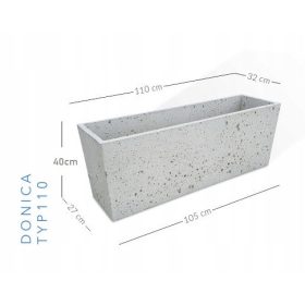   Саксии - PASOŃ саксия за цветя 110 cm x 32 x 40 cm бетон