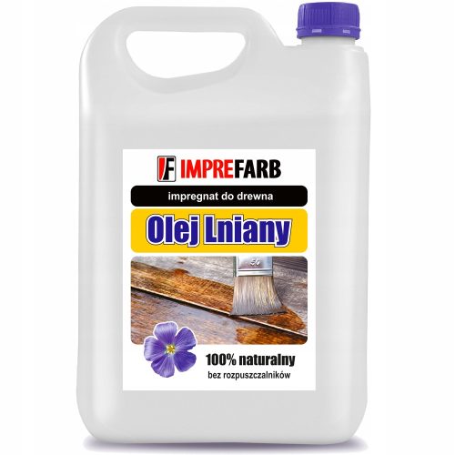 Импрегнация за дърво с ленено масло 100% натурален 5L IMPREFARB