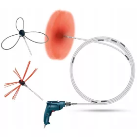   За почистване на комина отдолу с бормашина GŁOWICE 9m