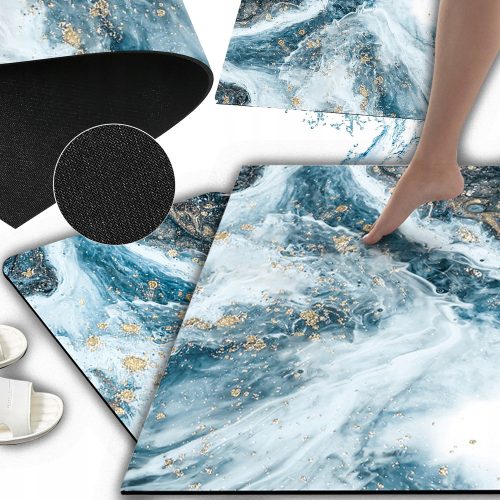 Противоплъзгащ се, БЪРЗОСЪХНЕЩ Килим за баня GOLDEN OCEAN Mat 80x50 XXL