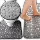 3бр. КОМПЛЕКТ Килими за баня, ПРОТИВ ХЛЪЗГАНЕ, Mega Soft, 12 мм дебелина