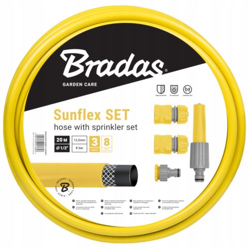 Маркуч за поливане - Градински маркуч Bradas WMS1/220 SUNFLEX 1/2" 20м