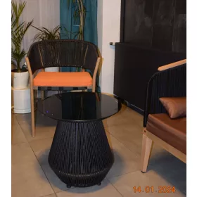   Градинска маса - Маса 94032080 кръгла метална 50 x 50 x 48 см