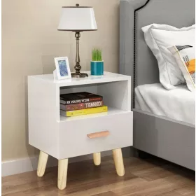    Нощно шкафче ModernHome WYJ-258 30x40x38 см бяло