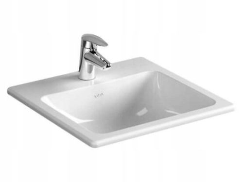 Правоъгълен умивалник Vitra S20, вграден в плота