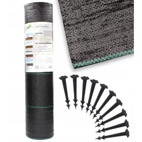   Агротекстил - Селскостопанска тъкан за мулчиране (против плевели) GardenLine черен 110 x 10000 cm 70 g/m²
